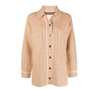 Sandro chunky woven knit jacket